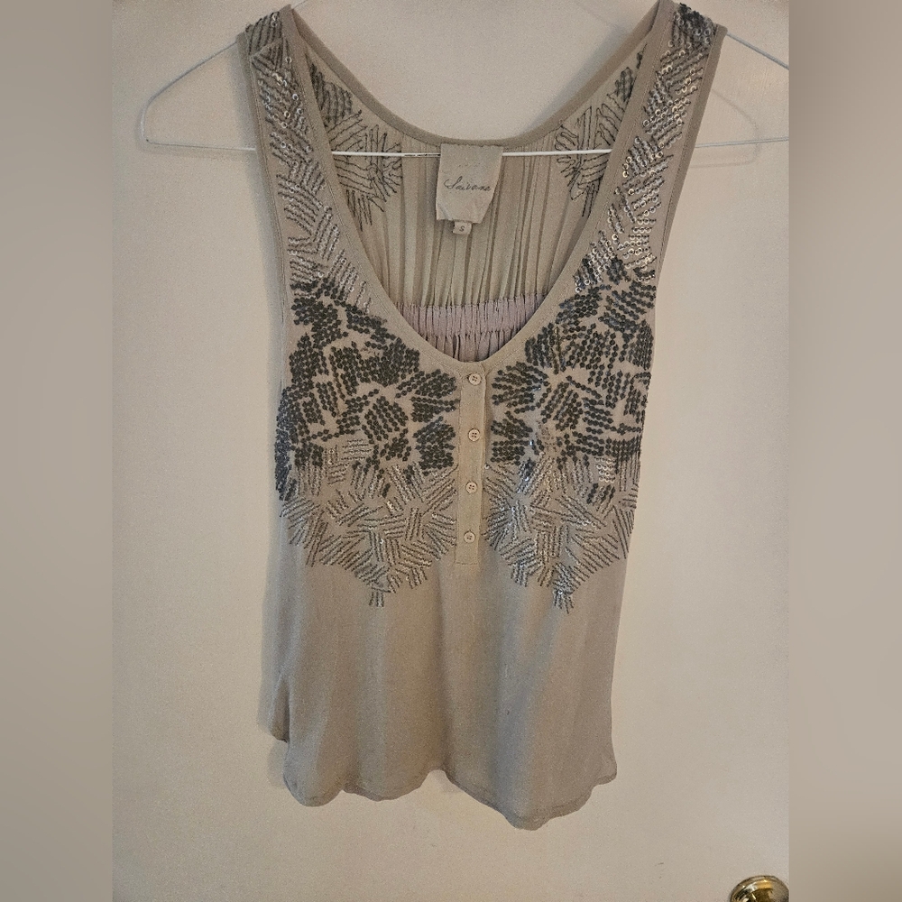 Saivana small top Sequins grey